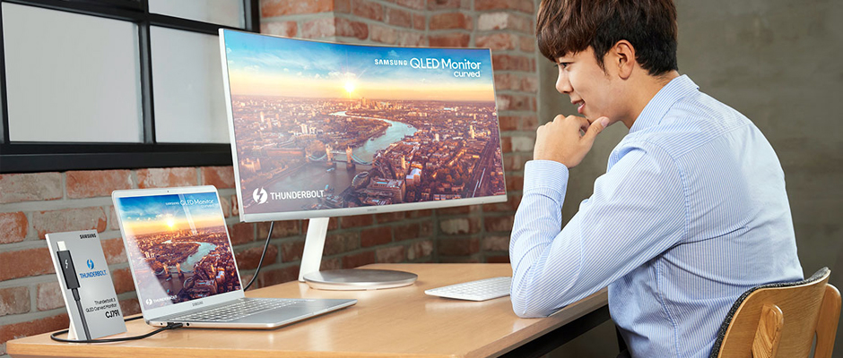 Samsung ilk Thunderbolt 3 QLED kavisli monitörünü CES 2018'de tanıtacak