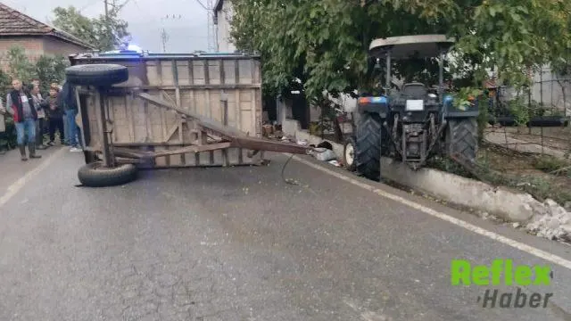 İ̇vrindi’de İ̇şçileri Taşıyan Traktörün Römorku Devrildi