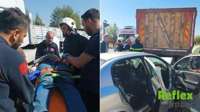 Kahta-Adıyaman Yolunda Otomobil Kamyonun Altına Girdi: 3 Yaralı