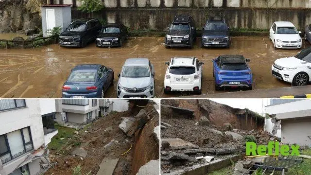 Trabzon’da metrekareye 50 kilogram yağış: İki bina tahliye edildi