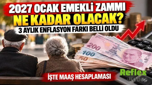 2027 Ocak Emekli Zammı Ne Kadar Olacak? 3 Aylık Enflasyon Farkı Belli Oldu, İşte Maaş Hesaplaması