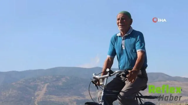 85 yaşındaki Hacı Bayram Yıldız her yere bisikletiyle gidiyor | VİDEO İZLE