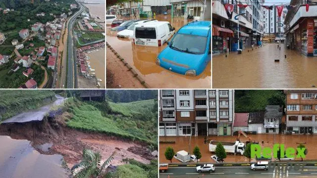 Doğu Karadeniz'de şiddetli yağış: Trabzon ve Rize'de yollar kapandı, binalar tahliye edildi