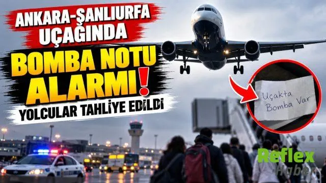 Ankara-Şanlıurfa Uçağında Bomba Notu Alarmı: Yolcular Tahliye Edildi